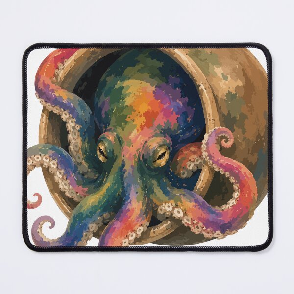Item preview, Octopus in a Pot — Cozy Sea Creature Watercolor Art Tee designed and sold by medicalkinoko.