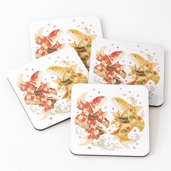Item preview, Koi Fish Pair — Japanese Traditional Art Illustration Tee designed and sold by medicalkinoko.