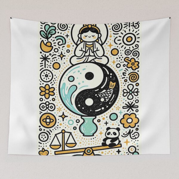 Item preview, Cute Buddha Yin Yang Balance Meditation Spiritual Zen Design designed and sold by Mystic & Celestial Art.