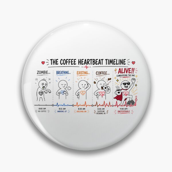 Item preview, ❤️ HEARTBEAT COLLECITON ❤️ - COFFEE ☕ - Coffee Heartbeat Timeline 1 designed and sold by WheelieGdArt.