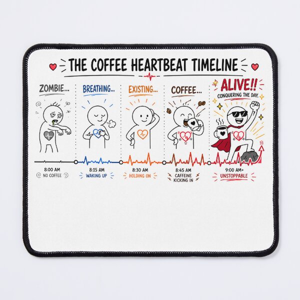 Item preview, ❤️ HEARTBEAT COLLECITON ❤️ - COFFEE ☕ - Coffee Heartbeat Timeline 1 designed and sold by WheelieGdArt.