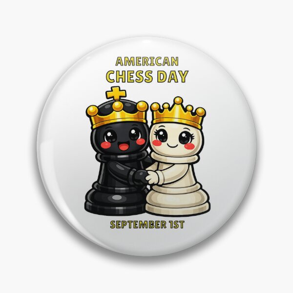 Item preview, Cute Kawaii American Chess Day King & Queen | September 1 Chess Lovers Design designed and sold by SpEnMa-Holidays.