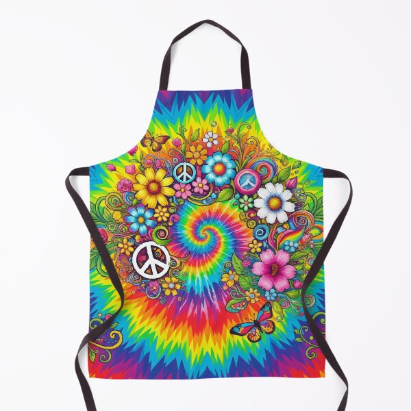 Item preview, Groovy Psychedelic Tie Dye Peace Signs & Flowers Rainbow Pattern designed and sold by Far Out Goods.