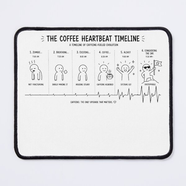 Item preview, ❤️ HEARTBEAT COLLECITON ❤️ - COFFEE ☕ - Coffee Heartbeat Timeline 2 designed and sold by WheelieGdArt.