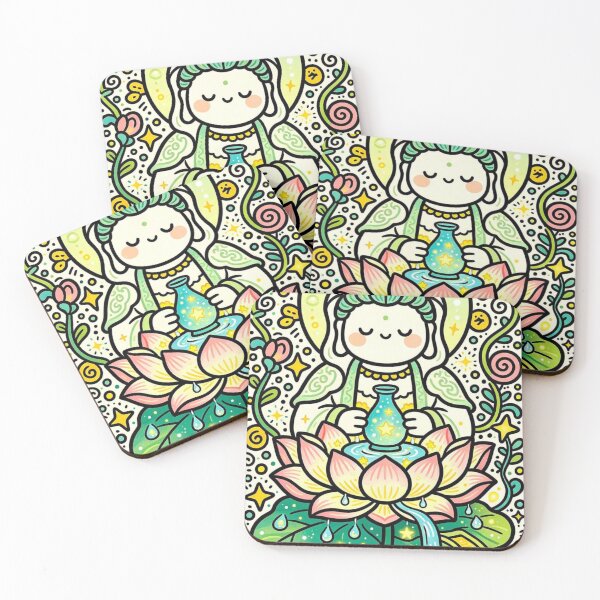 Item preview, Mystical Lotus Goddess Healing Water Energy Spiritual Art designed and sold by Mystic & Celestial Art.
