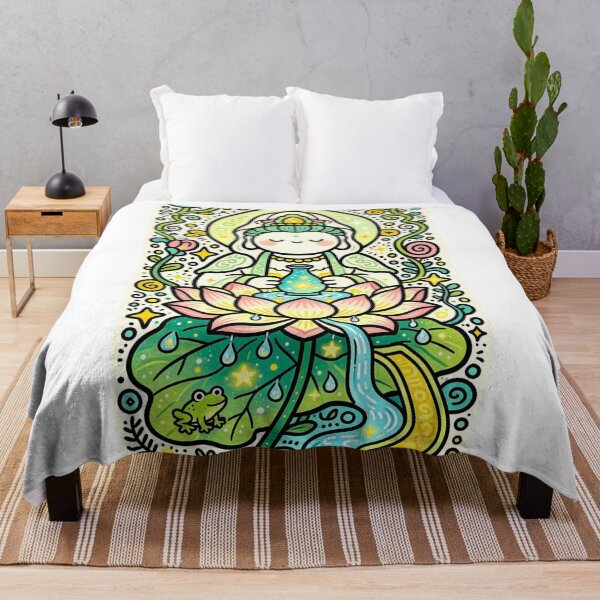 Item preview, Mystical Lotus Goddess Healing Water Energy Spiritual Art designed and sold by Mystic & Celestial Art.