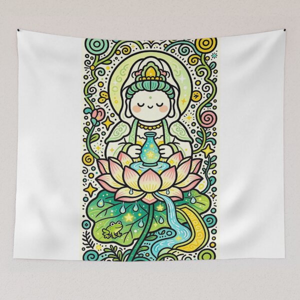 Item preview, Mystical Lotus Goddess Healing Water Energy Spiritual Art designed and sold by Mystic & Celestial Art.