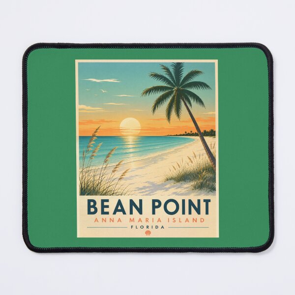 Item preview, Bean Point Sunset | Anna Maria Island Florida Vintage Travel Poster designed and sold by piketo.