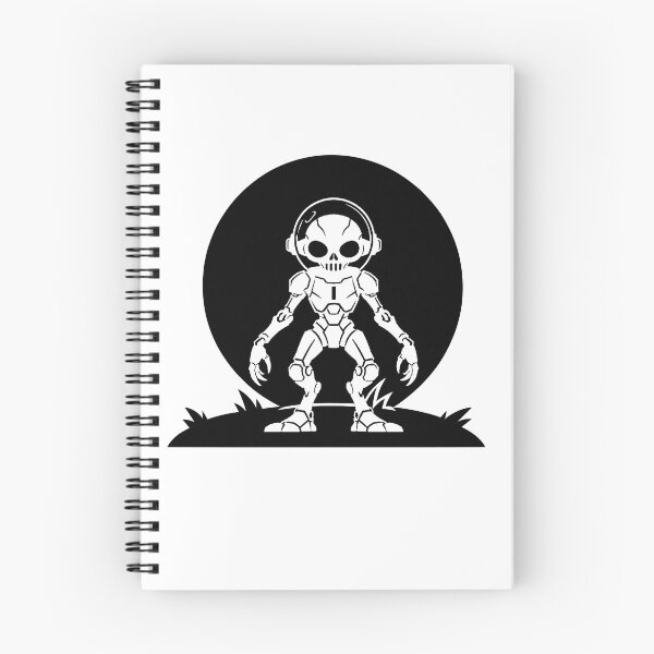 Item preview, Full Moon Robo-Alien Silhouette Black Tee designed and sold by DredMuunStudios.
