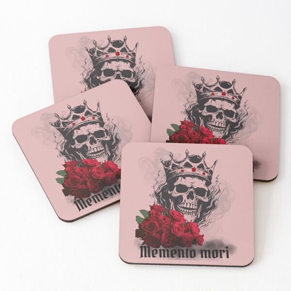 Item preview, Memento Mori Skull Crown Red Roses Art designed and sold by AhmadAnnaPrints.