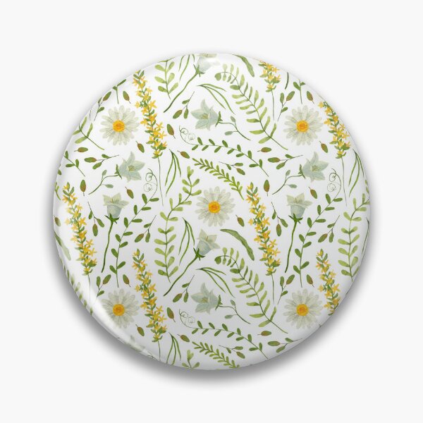 Item preview, White Daisy and Leaf Pattern designed and sold by TeeGeeTees.