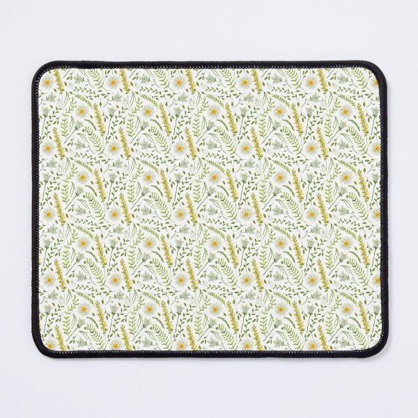 Item preview, White Daisy and Leaf Pattern designed and sold by TeeGeeTees.
