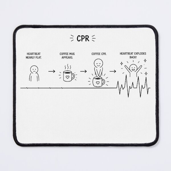 Item preview, ❤️ HEARTBEAT COLLECITON ❤️ - COFFEE ☕ - Coffee CPR designed and sold by WheelieGdArt.