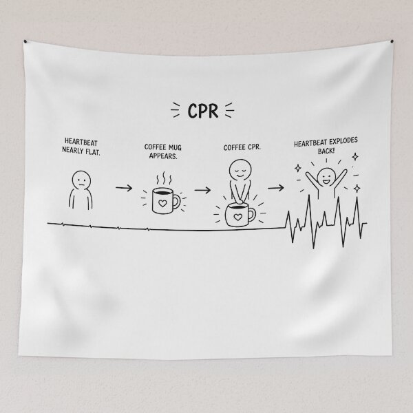 Item preview, ❤️ HEARTBEAT COLLECITON ❤️ - COFFEE ☕ - Coffee CPR designed and sold by WheelieGdArt.