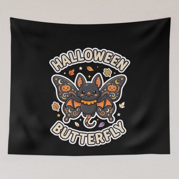 Item preview, Funny Spooky Cute Halloween Butterfly Bat designed and sold by elderberry.