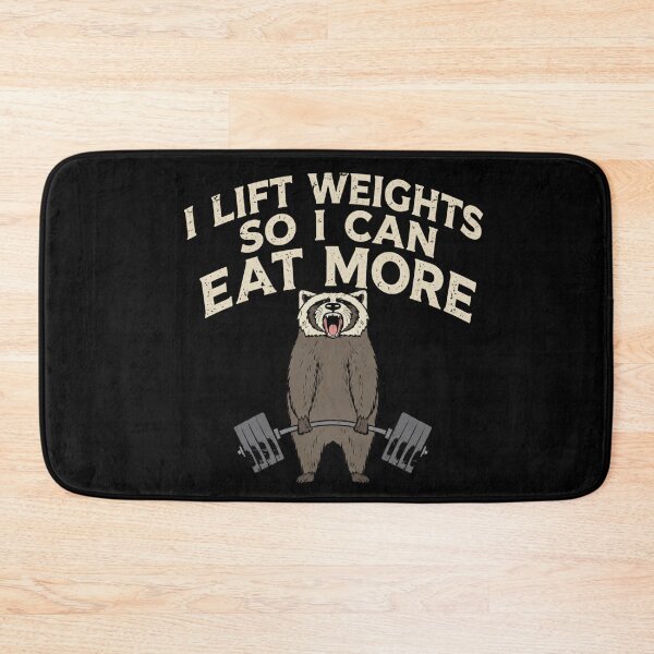 Item preview, I Lift Weights So I Can Eat More Funny Raccoon Gym Weightlifting designed and sold by Digistore1221.