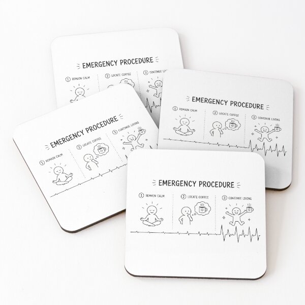 Item preview, ❤️ HEARTBEAT COLLECITON ❤️ - COFFEE ☕ - Emergency Procedure designed and sold by WheelieGdArt.