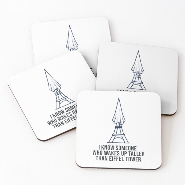 Item preview, funny inappropriate Humour Couple - I Know Someone Who Wakes Up Taller Than Eiffel Tower designed and sold by Uglyandcute.