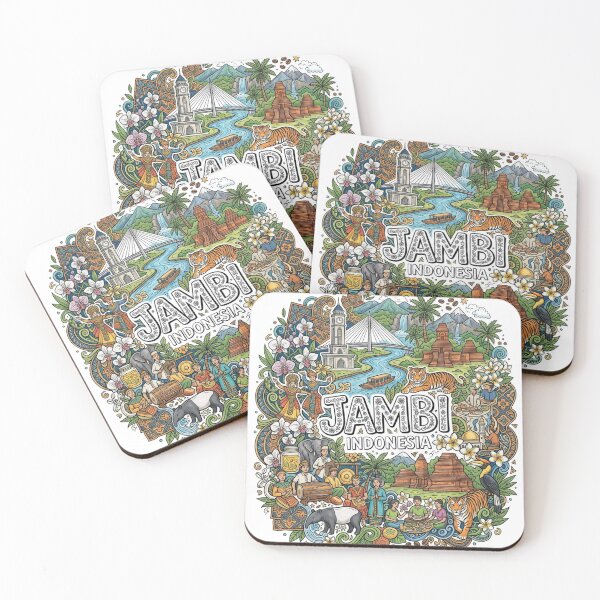 Item preview, Wonderful Jambi Indonesia Travel Souvenir Heritage Colorful Cultural Doodle designed and sold by arisukma11.