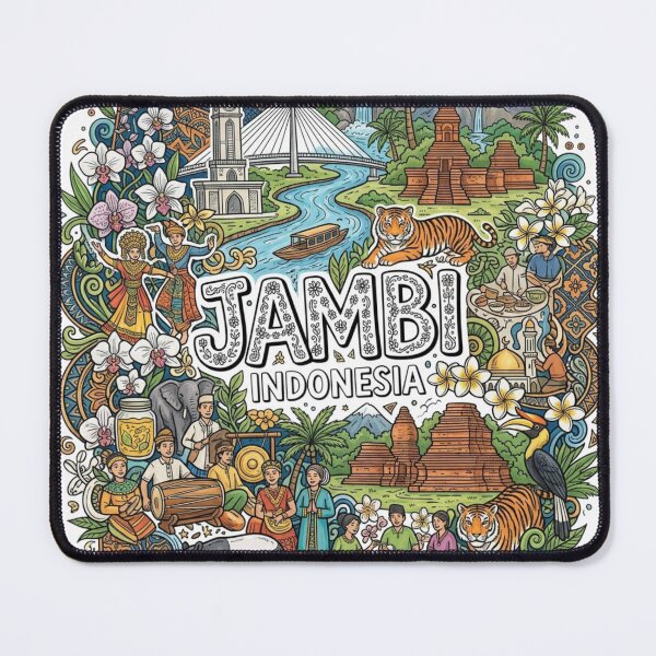 Item preview, Wonderful Jambi Indonesia Travel Souvenir Heritage Colorful Cultural Doodle designed and sold by arisukma11.