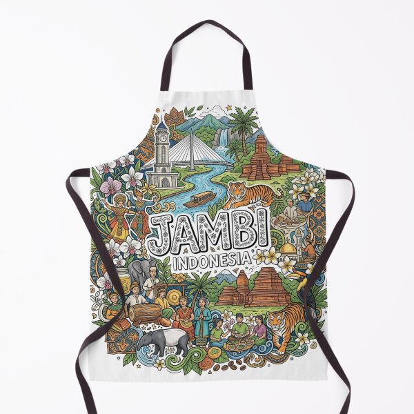 Item preview, Wonderful Jambi Indonesia Travel Souvenir Heritage Colorful Cultural Doodle designed and sold by arisukma11.