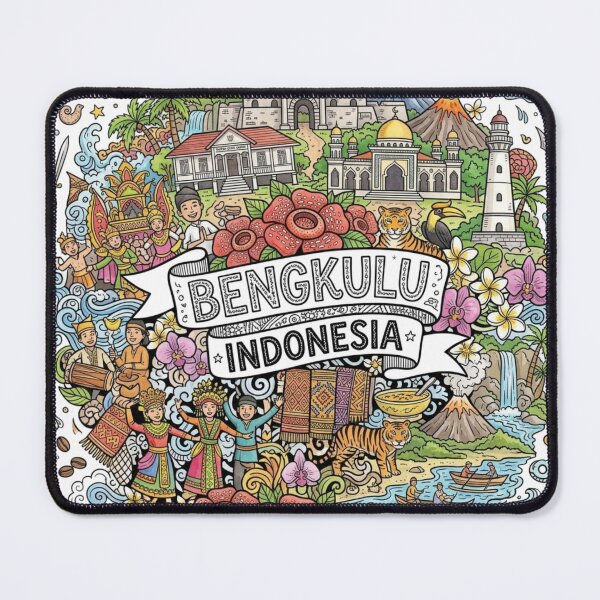 Item preview, Wonderful Bengkulu Indonesia Travel Souvenir Heritage Colorful Cultural Doodle designed and sold by arisukma11.