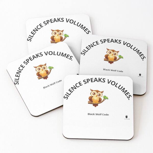 Item preview, SILENCE SPEAKS VOLUMES. |Minimal Owl Wisdom T-Shirt Sticker  designed and sold by Bwolf1956.