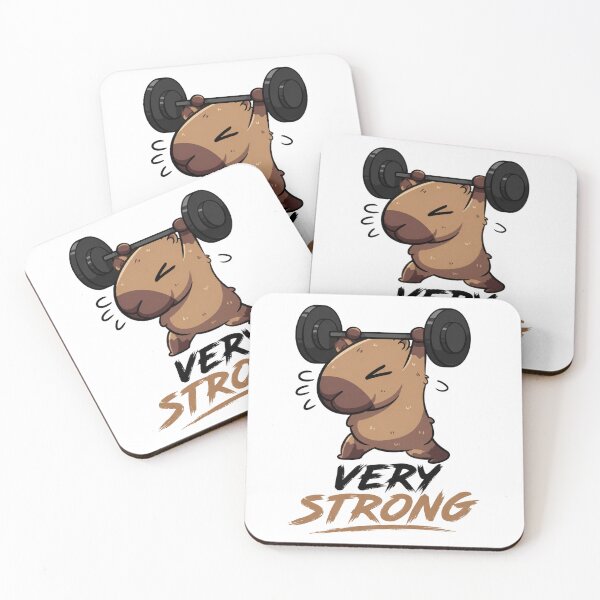 Item preview, Very Strong Capybara Heavy Overhead Press Funny Gym Weightlifting designed and sold by Digistore1221.