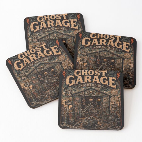 Item preview, GHOST GARAGE | Vintage Garage T-Shirt | Highway Of The Lost | RetroCrypt Studio designed and sold by RetroCrypt Studio.