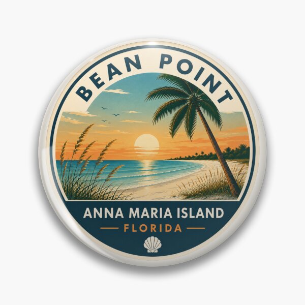 Item preview, Bean Point Badge | Anna Maria Island Florida Retro Beach Emblem designed and sold by piketo.