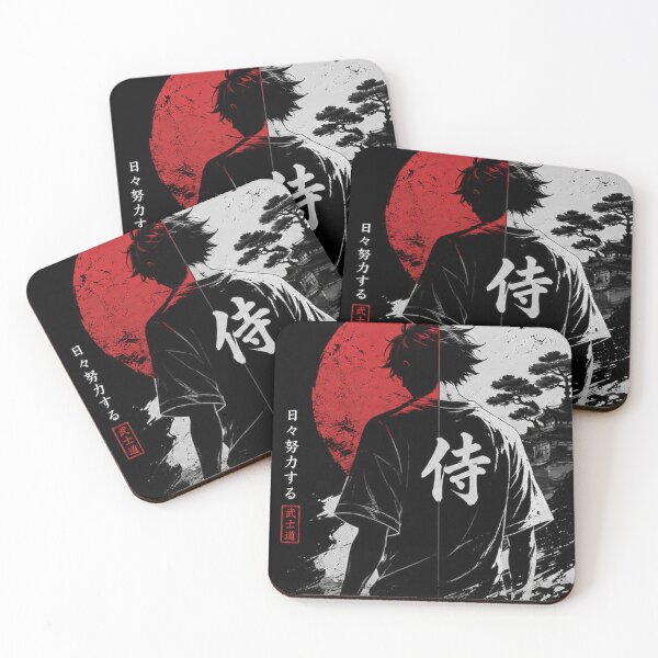 Item preview, Samurai Spirit | Japanese Ink Art | Red Sun Anime Aesthetic designed and sold by NBT-NOVA.