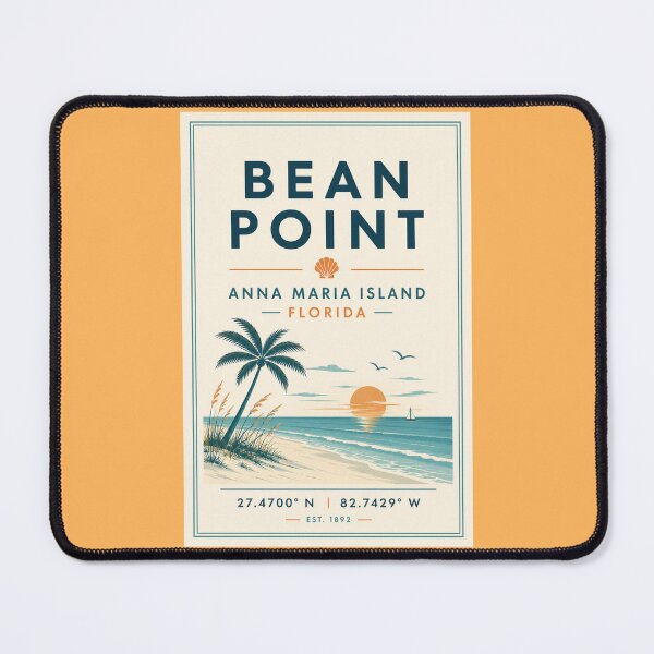 Item preview, Bean Point Coordinates | Anna Maria Island Florida Minimal Coastal Design designed and sold by piketo.