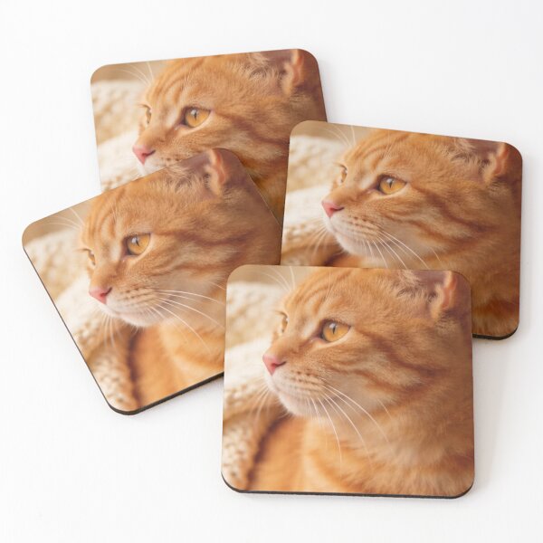 Item preview, Cozy Ginger Cat Portrait | Warm Orange Tabby Aesthetic designed and sold by Jesus-istheway.
