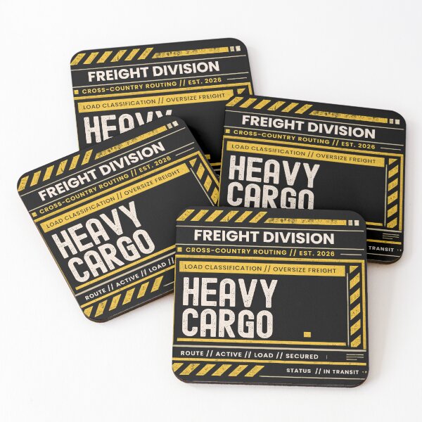 Item preview, Retro Industrial Freight Division Heavy Cargo Trucking designed and sold by RexNoise.
