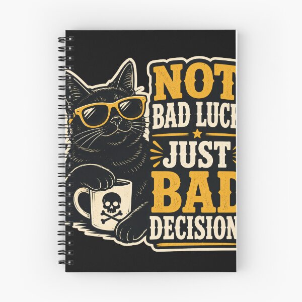 Item preview, Cool Cat Bad Decisions Sarcastic Humor Shirt designed and sold by Retro Rascals Co..