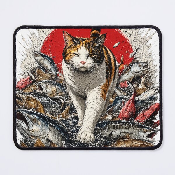 Item preview, Fish Market Boss (魚×猫×日の丸) designed and sold by Aguri-tei.