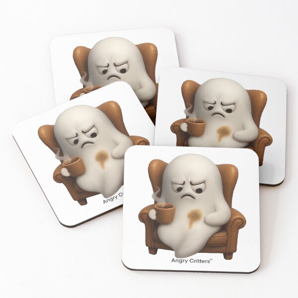 Item preview, Angry Ghost with Coffee Stain designed and sold by Angry Critters.