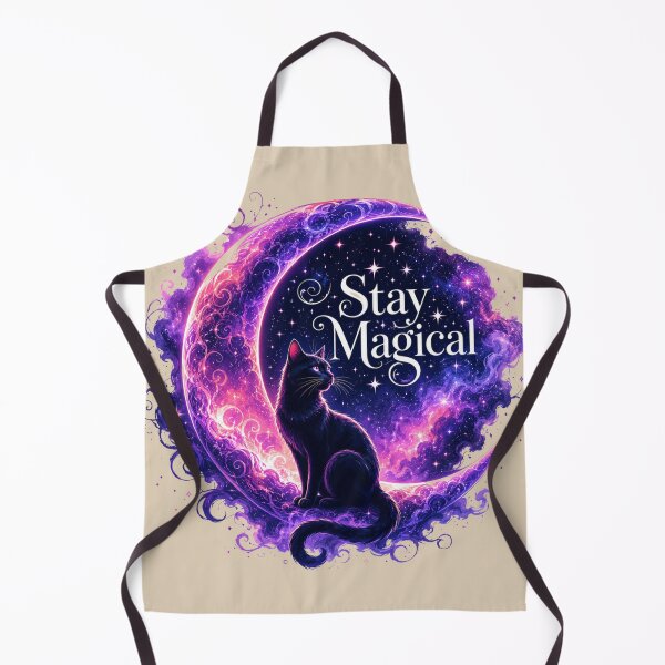 Item preview, Mystical Black Cat Moon Stay Magical Galaxy designed and sold by Retro Rascals Co..