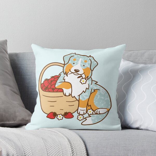 Item preview, Australian Shepherd and Strawberries designed and sold by Wlaurence.