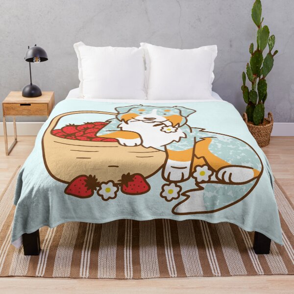 Item preview, Australian Shepherd and Strawberries designed and sold by Wlaurence.