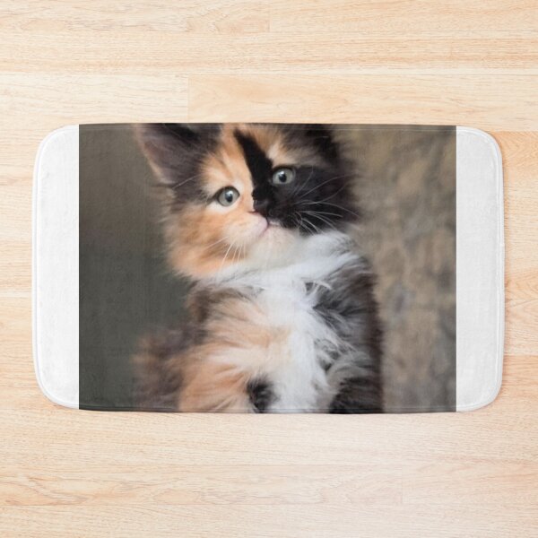 Item preview, Adorable Fluffy Calico Kitten | Cute Tricolor Cat Portrait designed and sold by Jesus-istheway.