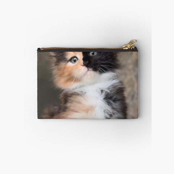 Item preview, Adorable Fluffy Calico Kitten | Cute Tricolor Cat Portrait designed and sold by Jesus-istheway.