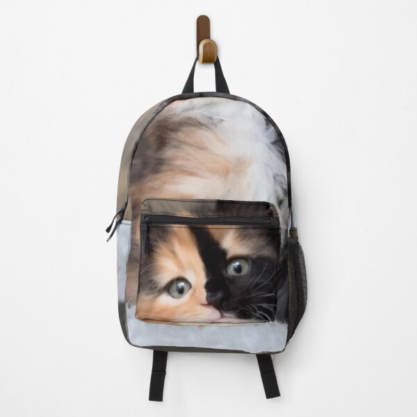 Item preview, Adorable Fluffy Calico Kitten | Cute Tricolor Cat Portrait designed and sold by Jesus-istheway.