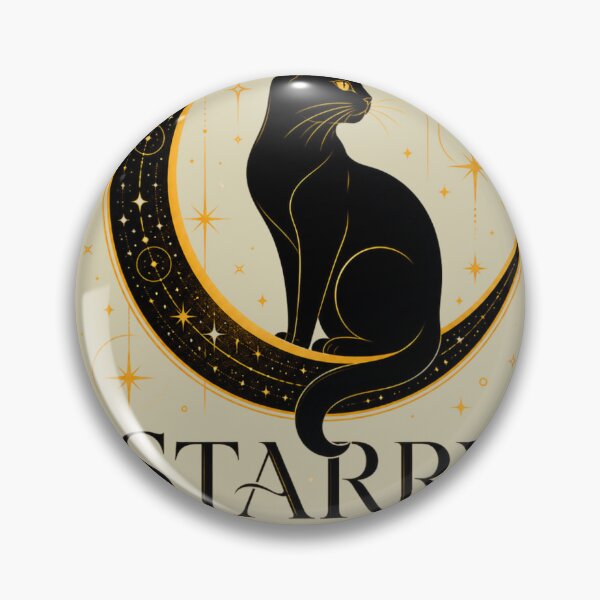 Item preview, Mystical Gold Moon Cat T-Shirt designed and sold by Retro Rascals Co..