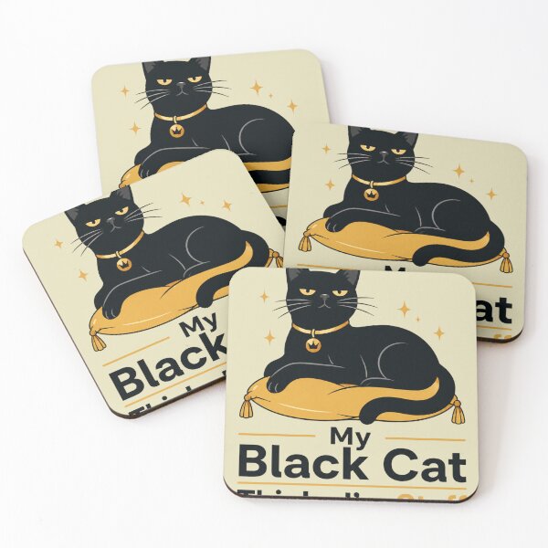 Item preview, Funny Black Cat Thinks Im Staff T-Shirt designed and sold by Retro Rascals Co..