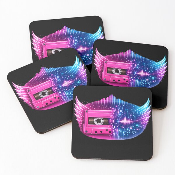 Item preview, Retro Cassette Digital Glitch Synthwave Art Design designed and sold by ArtoryWorks.
