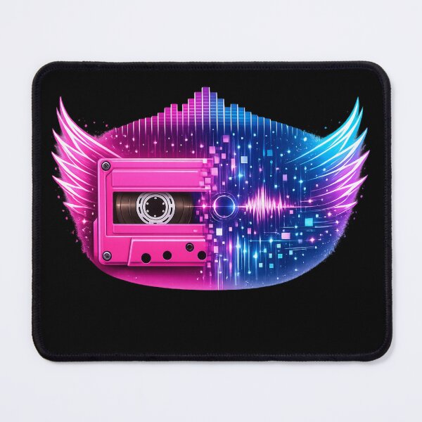 Item preview, Retro Cassette Digital Glitch Synthwave Art Design designed and sold by ArtoryWorks.