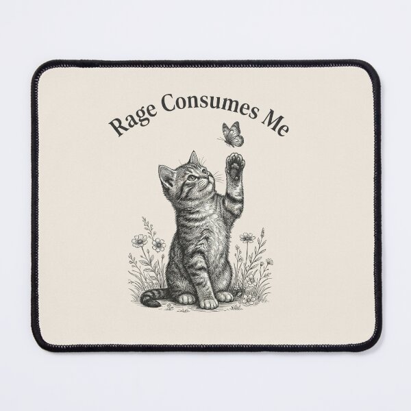 Item preview, Rage Consumes Me Kitten Cat Lover Funny Sarcastic Pet Owner designed and sold by Feral Feline.