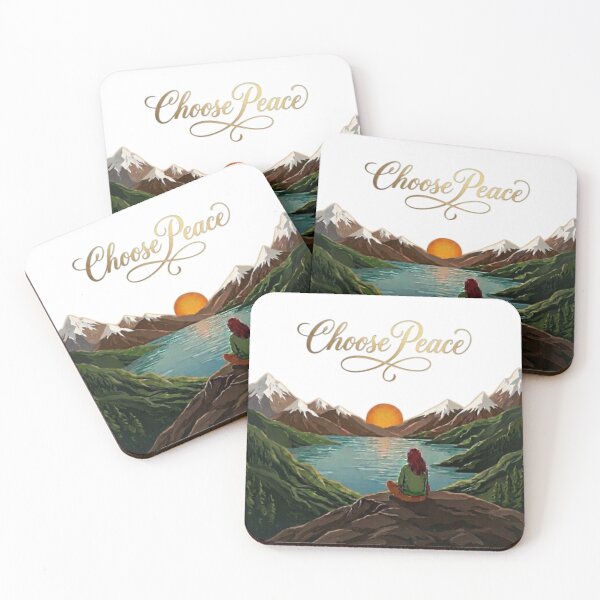 Item preview, Choose Peace : Peaceful Mountain Lake Meditation designed and sold by Northern Glow Art.
