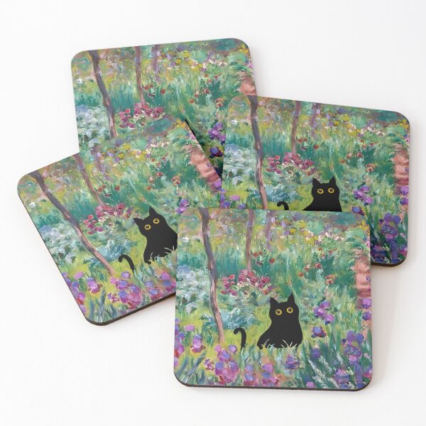 Item preview, Monet Irises Garden Cat designed and sold by PurrfectHome.